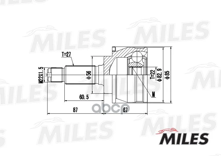 Шрус Subaru Forester I-Ii/Impreza I/Legacy I-Ii 1.6-2.2 Нар. Miles Ga20422 Miles арт. GA20422