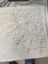 Plantilla para pintura libro de recortes colorear plantilla decorativa para álbum en relieve, Mandala redondo, geometría, manualidades, 15x15cm, paquete de 9 unidades