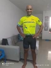 Astana-Conjunto de ropa de ciclismo para hombre, Maillot y Culotte de equipo profesional de secado rápido, 19D, amarillo, novedad de 2021