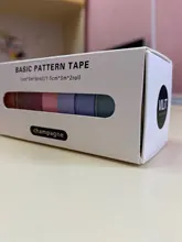 8 unidades/juego de cinta Washi de Color sólido, cinta adhesiva decorativa Kawaii, cinta adhesiva para diario de recortes, cinta de papelería