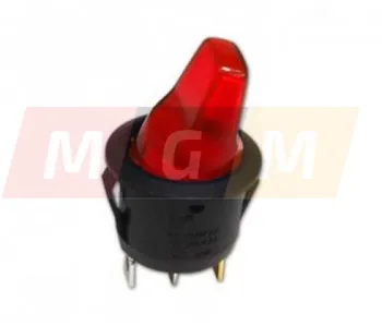 

Switch for 2 positions, 3 contacts, with 12 volt illumination (yellow)