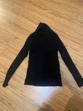 Ribbed Pullover Sweater Jumper Turtleneck Long-Sleeve Winter Women Knitted Warm Autumn