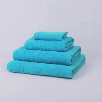 

Toalla de bano azul turquesa lisa de algodon 100%