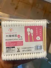 100 unids/pack de doble cabeza hisopo de algodón mujeres maquillajes de algodón punta médico palos de madera nariz y orejas de limpieza herramientas de cuidado de salud