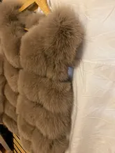 Vest Jacket Real-Fur-Coat Natural Winter Fashion Womens High-Quality Luxurious Fox-Fur
