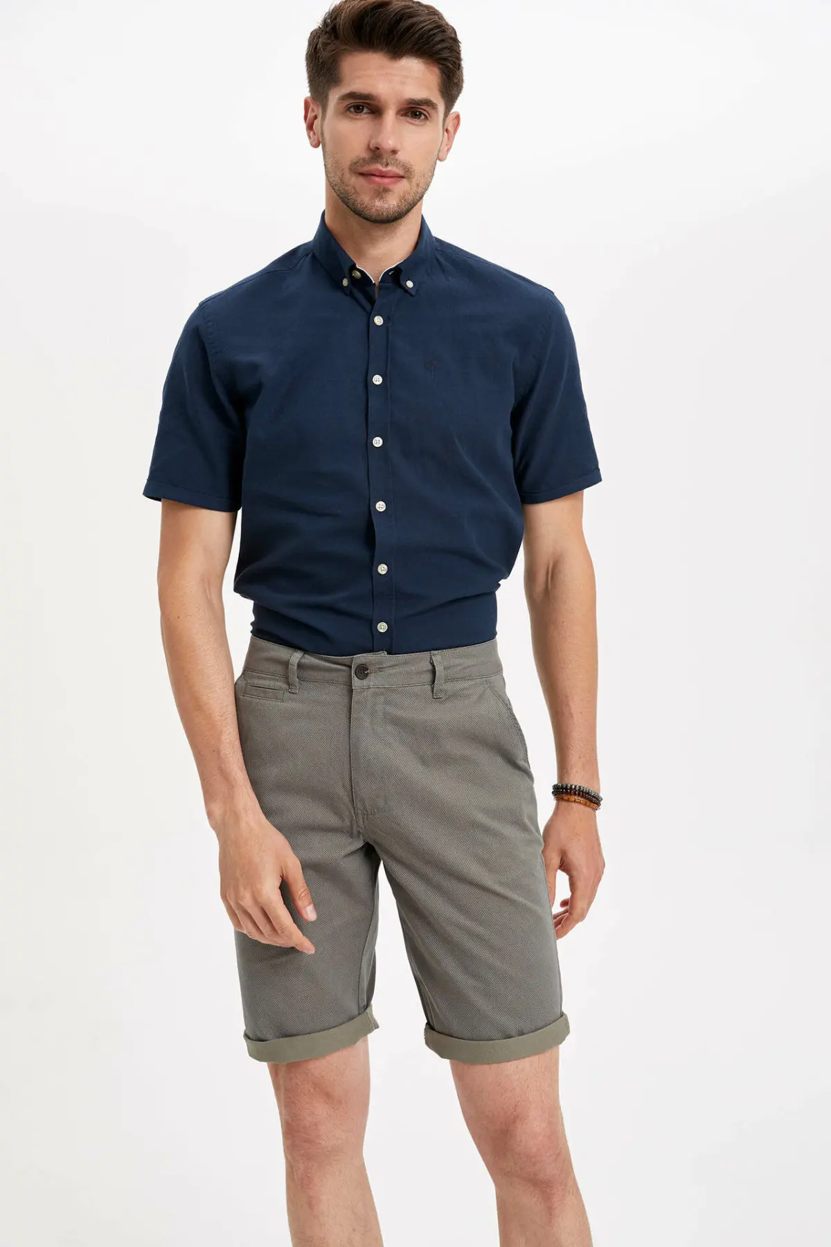 DeFacto мужские летние повседневные шорты, мужские прямые шорты со средней талией, мужские Бермуды, Short-K4207AZ19SM