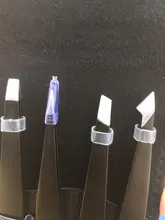 Pinzas antiestáticas de acero inoxidable para mantenimiento de cejas, herramientas de reparación de precisión Industrial, recta, 4 Uds.