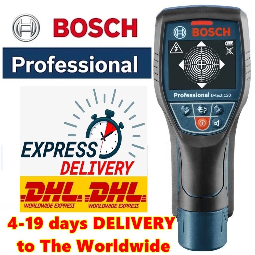 Профессиональный цифровой сканер для пола BOSCH D-TECT 120 обнаружитель металла дерева