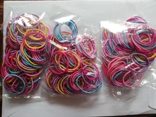 Nuevo 100PCS/Lot Girls Candy Colors Nylon 3CM Bandas de goma Niños Bandas de pelo elásticas seguras Soporte para cola de caballo Accesorios para el cabello para niños