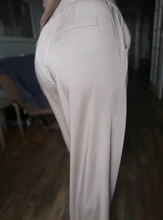 Pantalones de pierna ancha de satén para mujer, pantalón informal, holgado, de cintura alta, liso, Coreano elegante, para verano