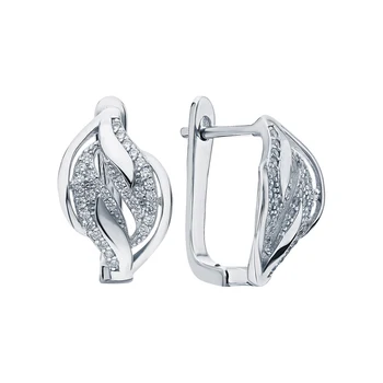 

Silver earrings with cubic zirconia sunlight sample 925