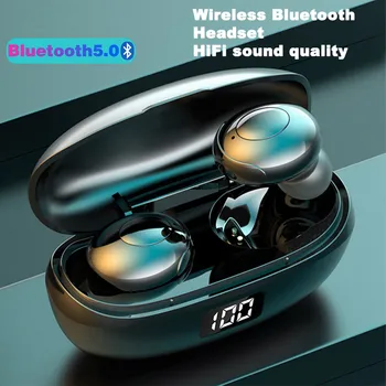

HKT-6 TWS Bluetooth Headset 9D Music Headphones Sport Waterproof Earbuds Works on all Android iOS smartphones wireless earphones