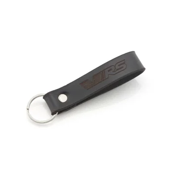 

SKODA VRS LEATHER key key ring key chain Schlüsselring porte-cles portachiavi laser cut Size: 100x19x3mm