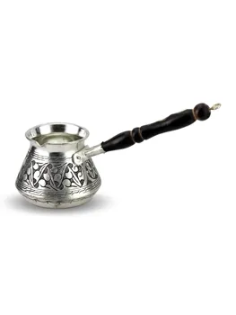 

SONAYCOPPER-Thick 1mm Thick For 4 people Copper Turkish, Arabic Engraved Coffee Pot, 100% Handmade in Turkey with Wooden Handle