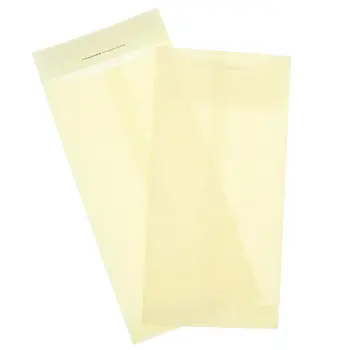 

Envelope made of single beige tracing paper, E65 100x220mm, transparent, tape, 10 PCs.