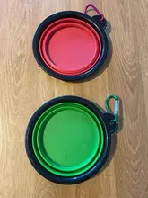 Recipiente de silicona plegable para mascotas, cuenco grande de 1000ml, portátil, para viaje al aire libre, contenedor de comida para cachorros