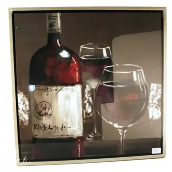 

Painted Picture oil bottle of wine. Size: 65x65 cm.