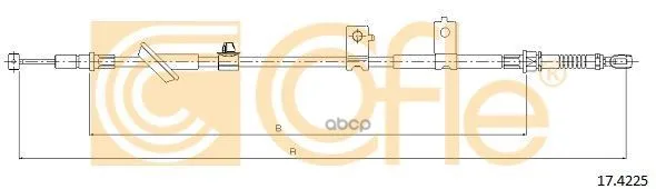 Трос Стояночного Тормоза Лев Задн Honda Jazz(Ii) All(Дисковые Тормоза) 02-08 Cofle арт. 17.4225