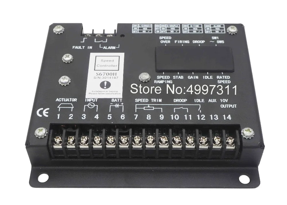 Китайский собственный завод производства S6700H лучшее качество генераторной установки запасные части электронная плата контроллера скорости S6700H/регулятор скорости