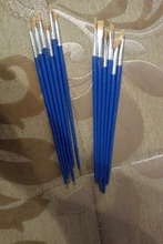 12 Uds. De pinceles de nailon para pintar, accesorios de arte para niños, pincel para pintar con acuarela, artículos de dibujo artístico