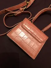 Jacquemus-Mini bolsos cruzados para mujer, bolso de marca famosa, de diseñador de lujo, con patrón de cocodrilo, 2021