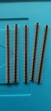 5 uds agujero redondo pin header 2,54mm fila única hembra 1*40p doble fila 2*40p perno de doble fila ronda pin dorado Chapado en