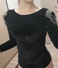 Vintage apliques con cuentas traje de terciopelo de mujer 2020 de moda Sexy sin espalda cuello en V Crossover trajes para mujer Casual cuerpo Femme