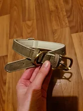 Leather Dog Collar Adjustable Double D-ring Dog Control Small Medium Large Dogs