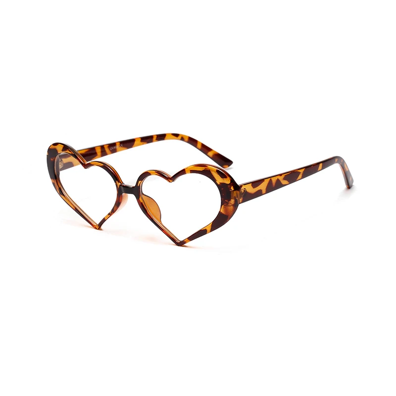 FR Leopard VEGA Eyewear пластиковые солнцезащитные очки в форме сердца для женщин UV400 желтые очки в форме сердца черные солнцезащитные очки в форме сердца для девочек многоцветные 380 - Цвет линз: FR Leopard