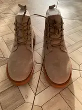 Shoes Platform Snow-Boots Lace-Up Beautoday Genuine-Leather Women Round-Toe Winter Ladies
