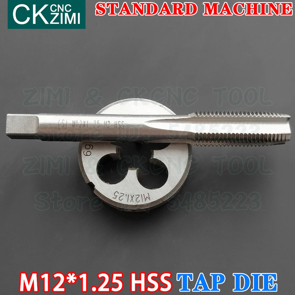 M12*1.25 M12x1.25 Straight Handle Standard Machine Die Tap High Speed Steel  Wire Tapping Drill Round Die Metal Tap Die Set Tools - AliExpress