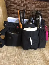 Rownyeon bolsa de artista de maquillaje bolso de estudio cintura cepillos de bolsa de almacenamiento de maquillaje artista estilista de pelo con tejido de bolsillo cepillos titular