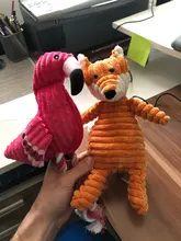 Squeaky Fun Dogs Animal Shape Toys Gift Set Large Non Stuffed Rabbit Honking Squirrel