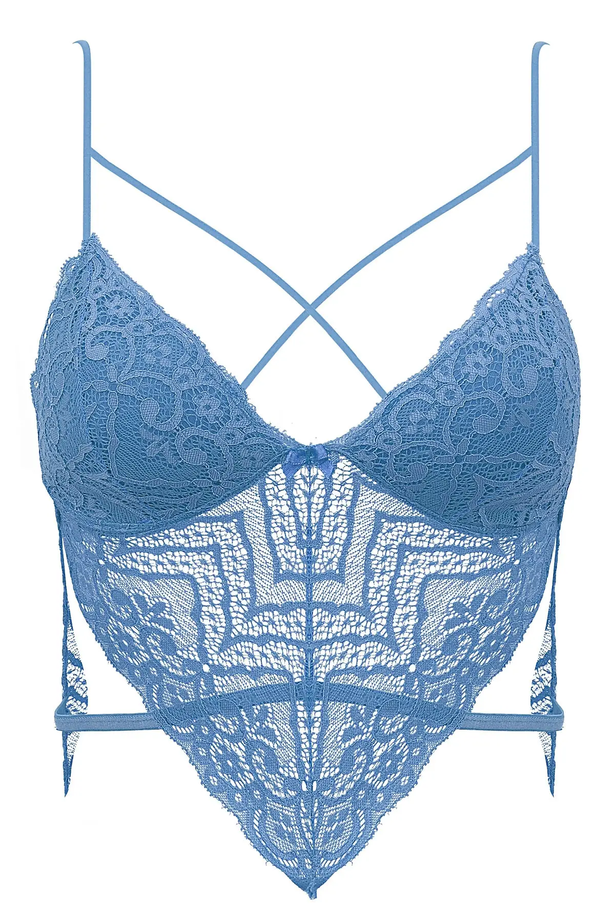 

Women's Steel Blue Ruched Bralet J19