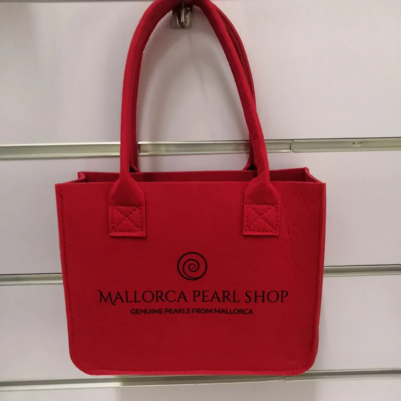 PROD 1005003227540861 100pcs Custom Logo Shoulder Felt Shopping Carry
Tote Bag New Design Simple Fashionable Felt Shopping Bag with Hard
Handle