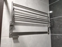 Hanger Towel-Rack Frap Silver Aluminum with Hooks F808 Wall-Mounted Surface-Towel Adjustable