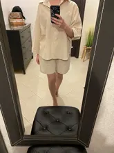 Msfancy-Conjunto de dos piezas de verano para Mujer, conjunto de pantalones cortos de 2021 algodón, camisa holgada Vintage Bohemia, pantalones cortos de cintura alta