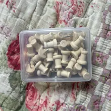 40 unids/caja mapa chinchetas de madera alfileres Diy pulgar tachuelas para fotos de corcho Junta Oficina estudiante papelería de la escuela suministros
