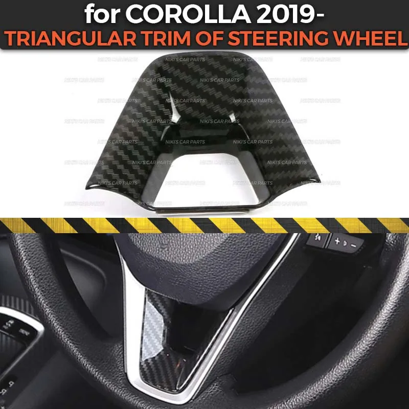 Треугольная отделка на руль для Toyota Corolla-ABS пластик 1 комплект/1 шт. формовочные украшения автомобиля Стайлинг exter