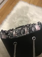 Forro de borde Floral con estampado colorido, bolsillo con cremallera interior para Mini bolsa clásica, inserto de Obag con revestimiento interior impermeable para bolsa O bolsa