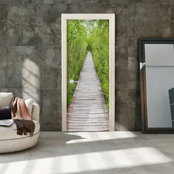 

Mural for door-The Path of Nature - 90x210 cm