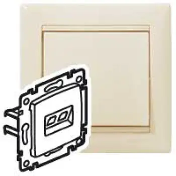 

Socket mechanism comp. 1st SP Valena RJ45 SL. Bone (DIY-pack.) Leg 695624
