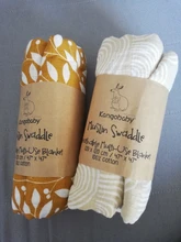 Kangobaby-Manta para bebé recién nacido, paquete de 2 unidades, edredón para bebé, toalla de baño para bebé, mantas para bebé con múltiples diseños, envoltura para bebé con varias funciones