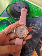 Reloj de pulsera de cuarzo analógico con correa de cuero para Mujer, de diseño Retro, de lujo, Zegarek Damski