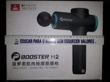 Pistola de masaje muscular BOOSTER M2, masajeador muscular para cuello, terapia de dolor para masaje corporal, relajación dolor alivio