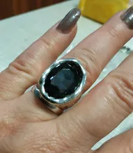 Anslow de joyería de moda de calidad superior Retro Oval grande anillo de dedo de cristal para las mujeres parejas de mujeres regalo de día de San Valentín LOW0041AR