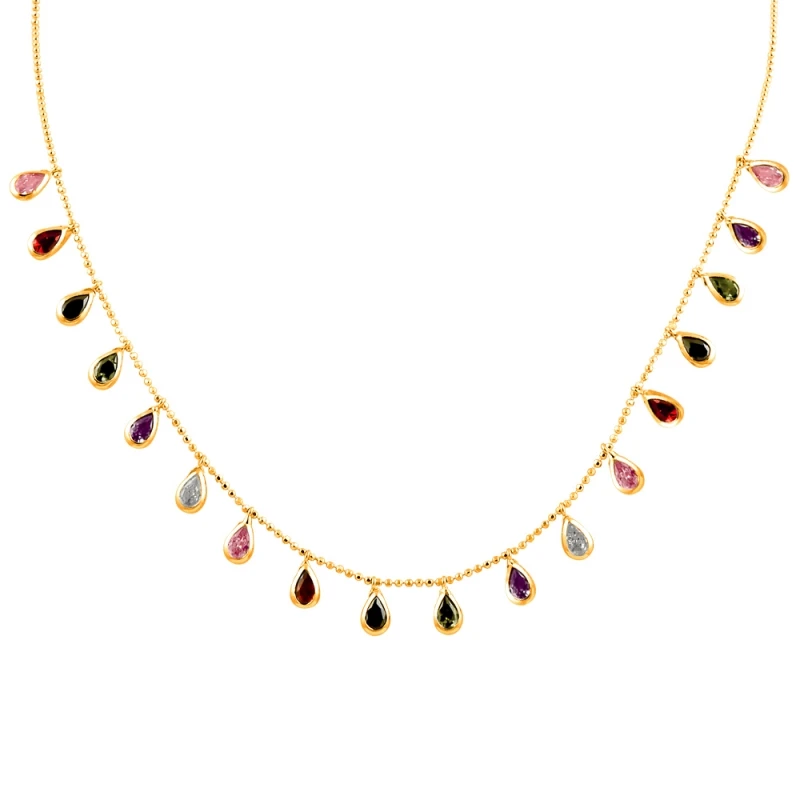 

Armagano Dangle Drop Zircon Stone Necklace