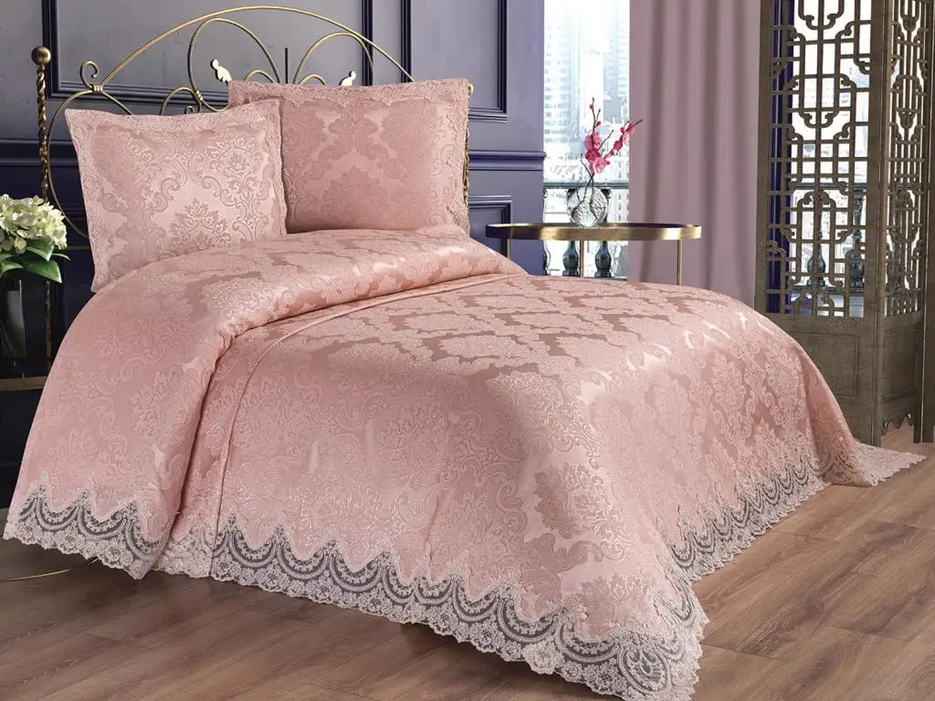 

YOUR WONDERFUL COVER French Firuze Double Bedspread Powder