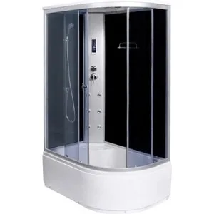 Shower cabin aqualux modo-120 frosted glass rear dark (aq-4072gfl-bl) For bathroom Rooms Accessories Fixture Home Improvement |