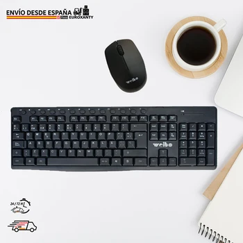 

EUROXANTY®| Raton and Spanish Wireless keyboard | Raton inalambrico computer | Raton inalambrico | Wireless Bluetooth keyboard